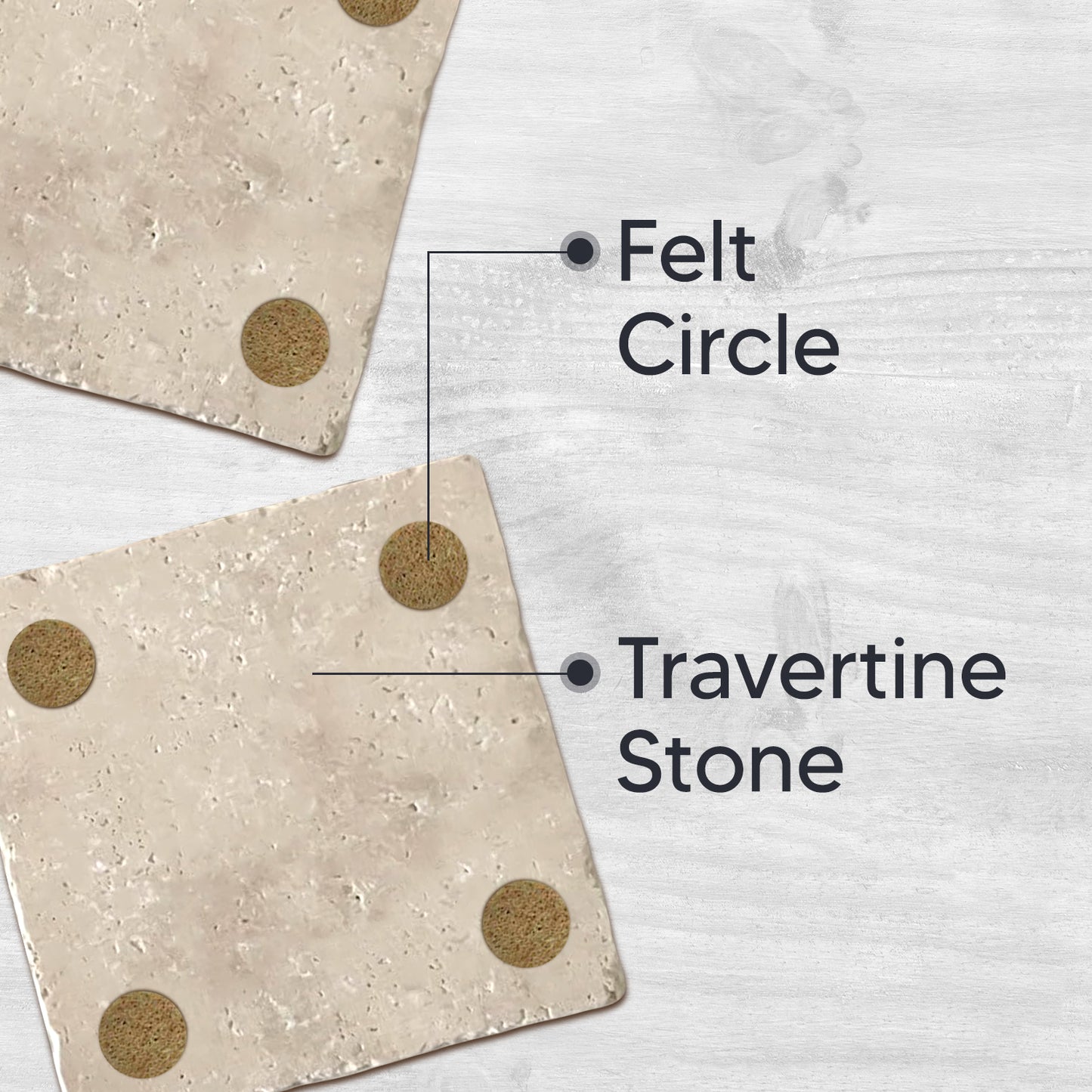 Monochrome Stone Coaster Set