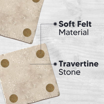 Cosmic Mandala Stone Coaster Set