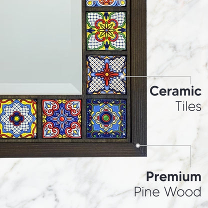 Colourful Heritage Mosaic Mirror 41 × 51 cm