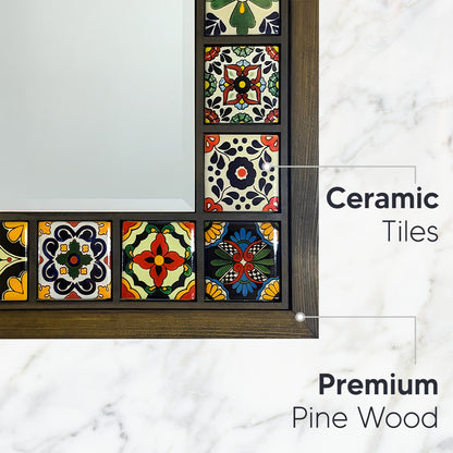 Festival Tile Mosaic Mirror 30 × 35 cm