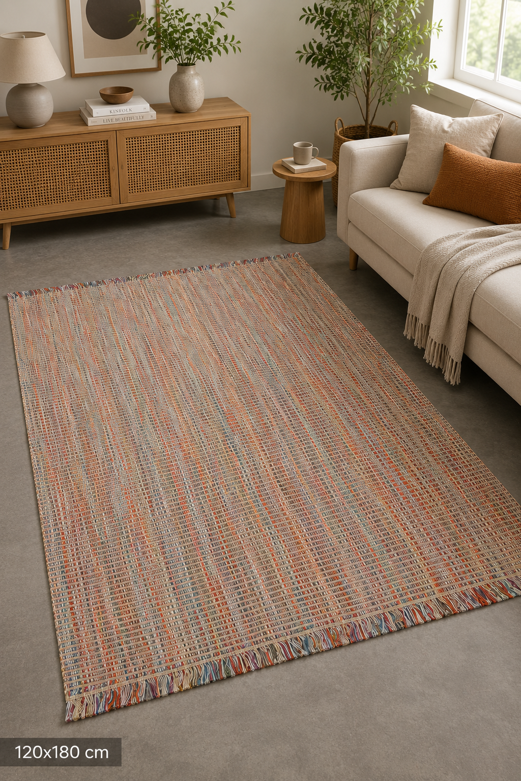 Doha Multicolour Reversible Kilim Rug