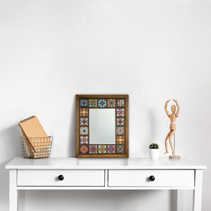Sultan Edition Handmade Anatolian Ceramic Tile Wall Mirror