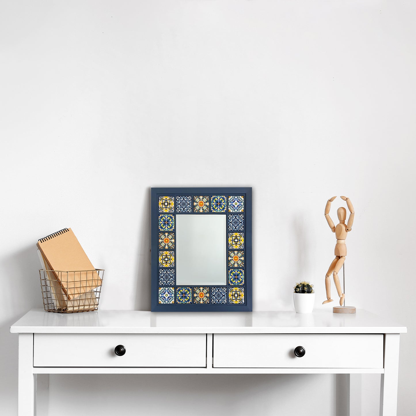 Coastal Blue Mosaic Mirror 30 × 35 cm