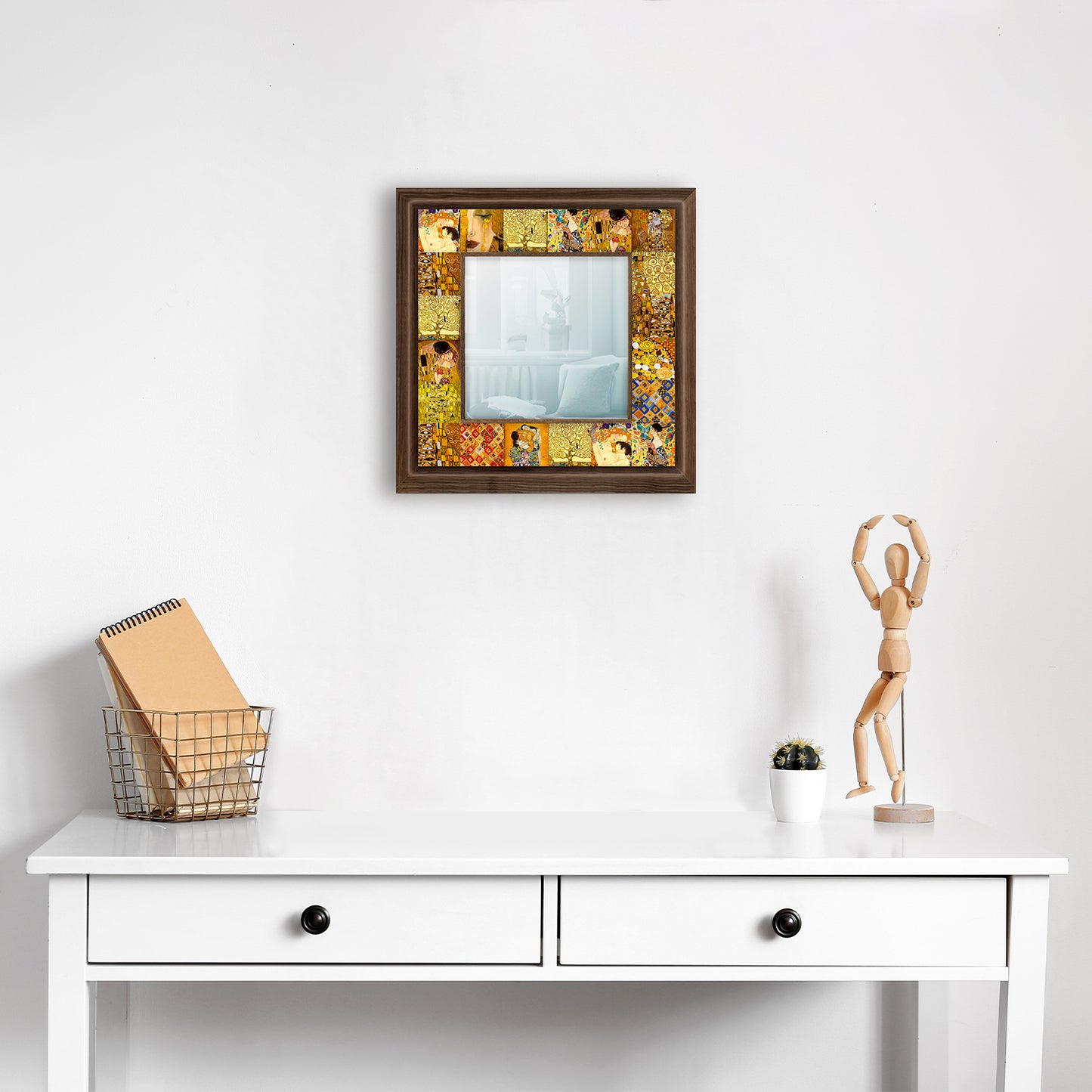 Gustav Klimt Masterpieces Square Mirror with dresser | Artistry Home