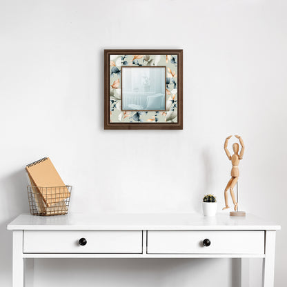 Pastel Leaves Square Mirror with dresser | Artistry Home