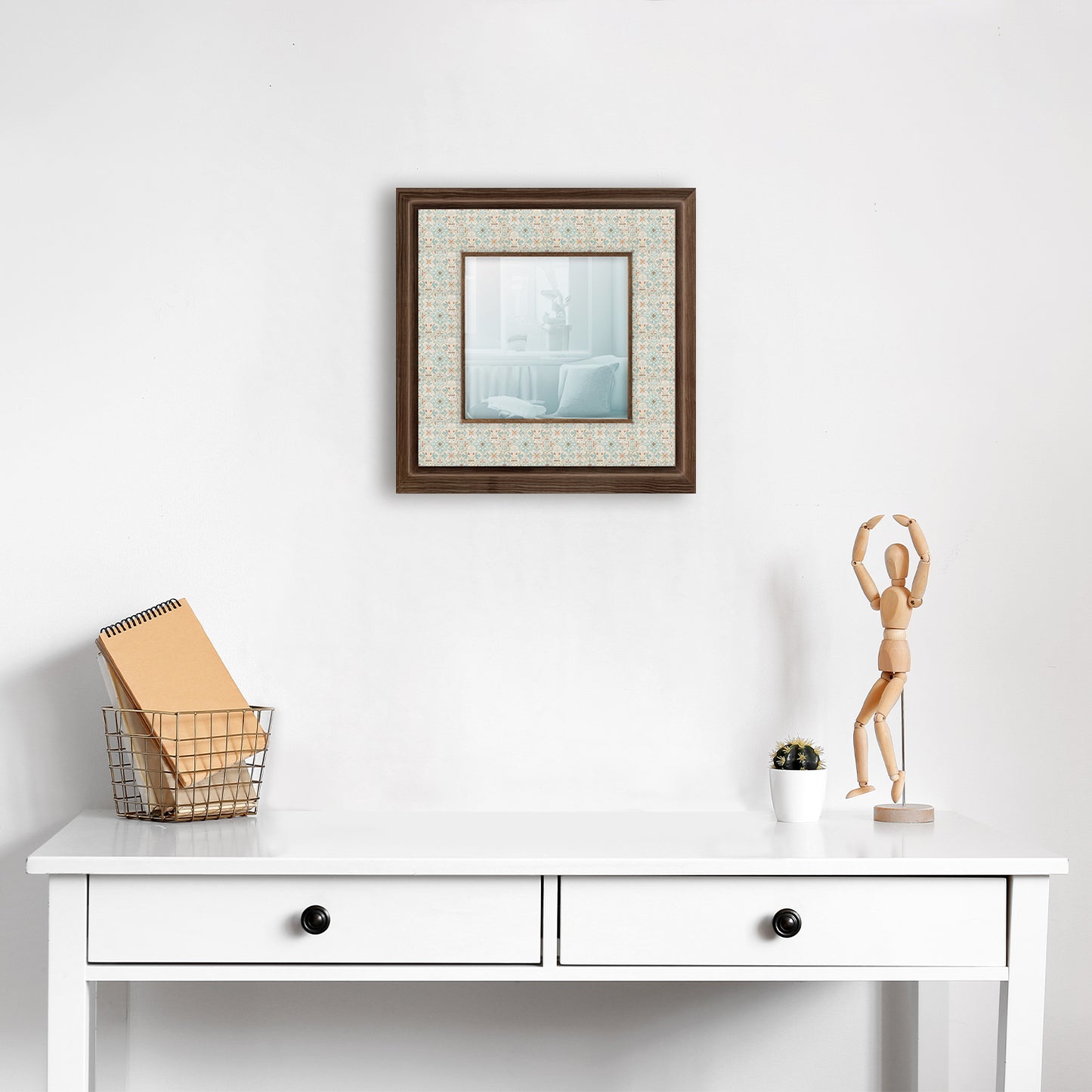 Mint Square Mirror with dresser | Artistry Home