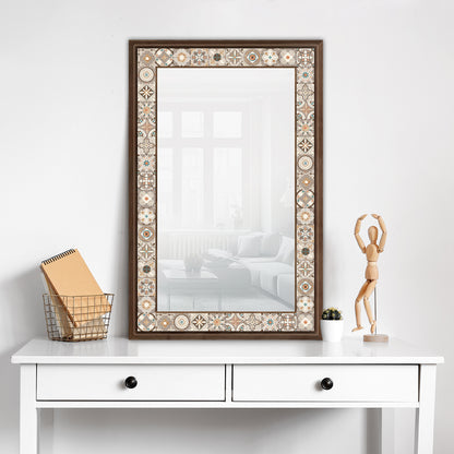 Rustic Tile Mirror with dresser | Artistry Home