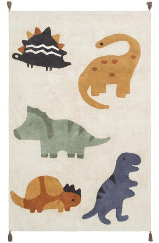 Cotton Boon Dinosaur Natural Cotton Kids Rug