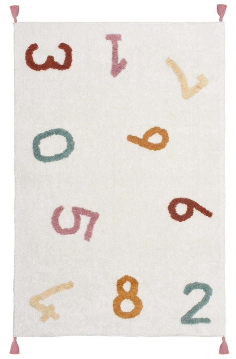 Numbers Kids Washable Non-Slip Nursery Rug