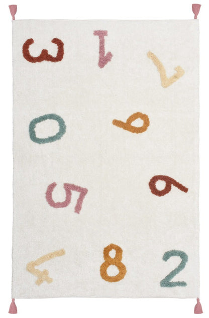 Numbers Kids Washable Non-Slip Nursery Rug