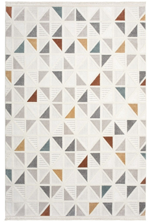 Cape Town Multicolour Geometric Triangle Area Rug