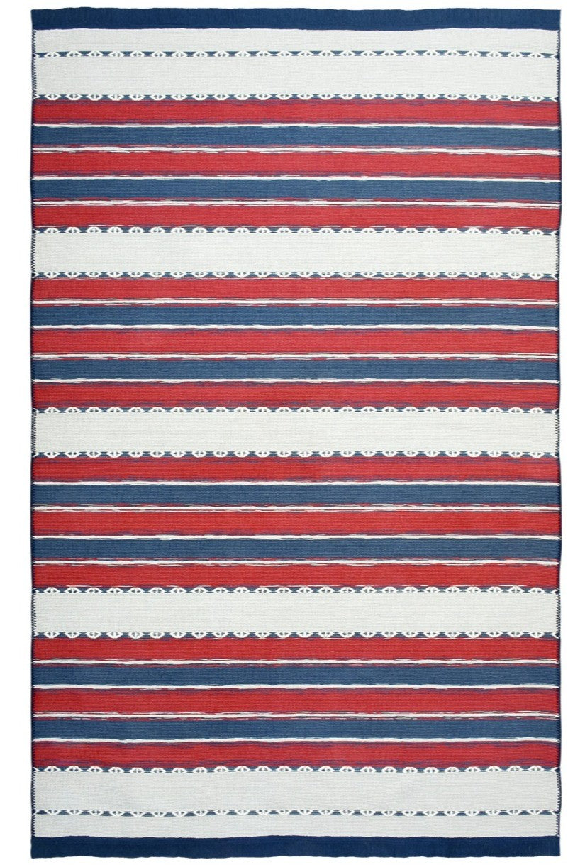 Arya Craft Navy Washable Recycled Cotton Area Rug