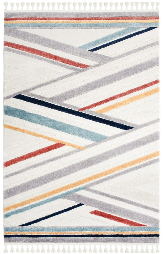 Scandinavian Modern Multicoloured Geometric Area Rug