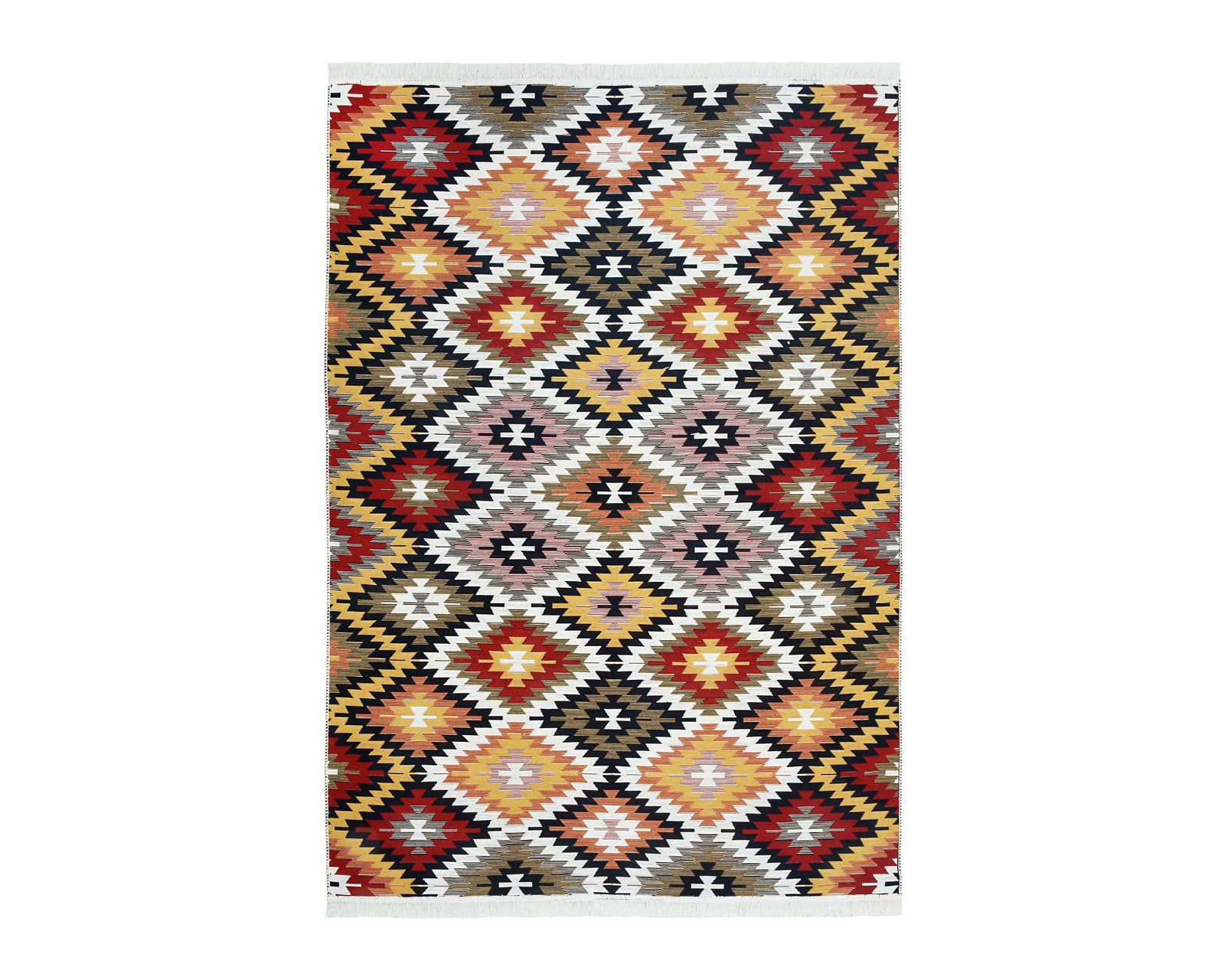 Arya Red Vivid Rug - Full View | Artistry Home