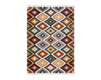 Arya Red Vivid Rug - Full View | Artistry Home