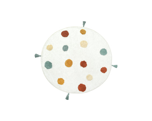 Cotton Boon Dots Round Rug - Full View | Artistry Home
