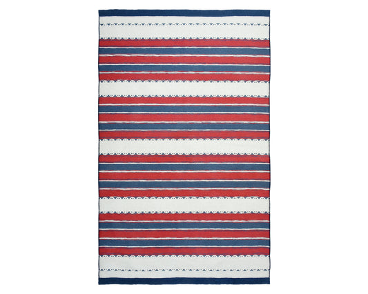 Arya Craft Navy Rug - Full View | Artistry Home