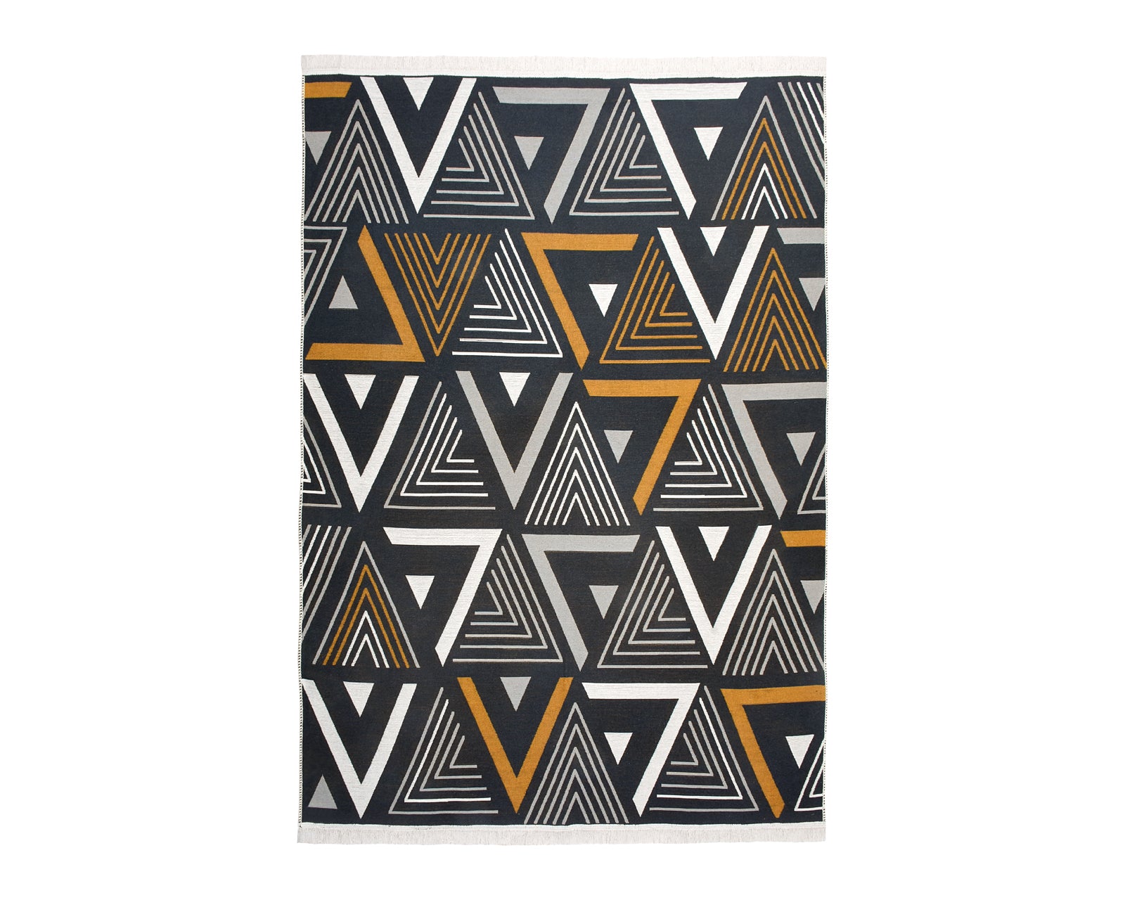 Arya Yellow Grey Rug - Full View | Artistry Home