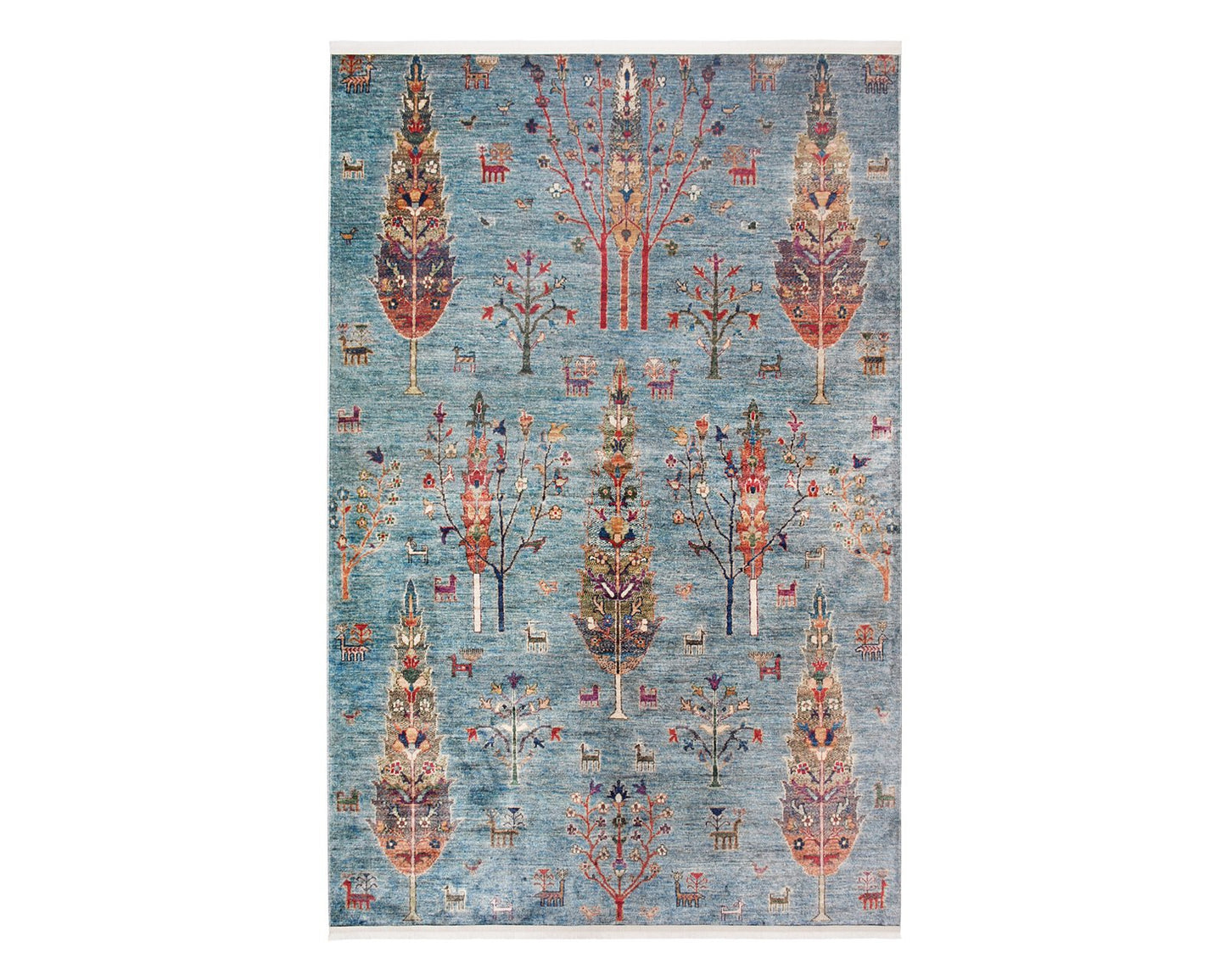 Antique Aqua Dark Rug - Full View | Artistry Home