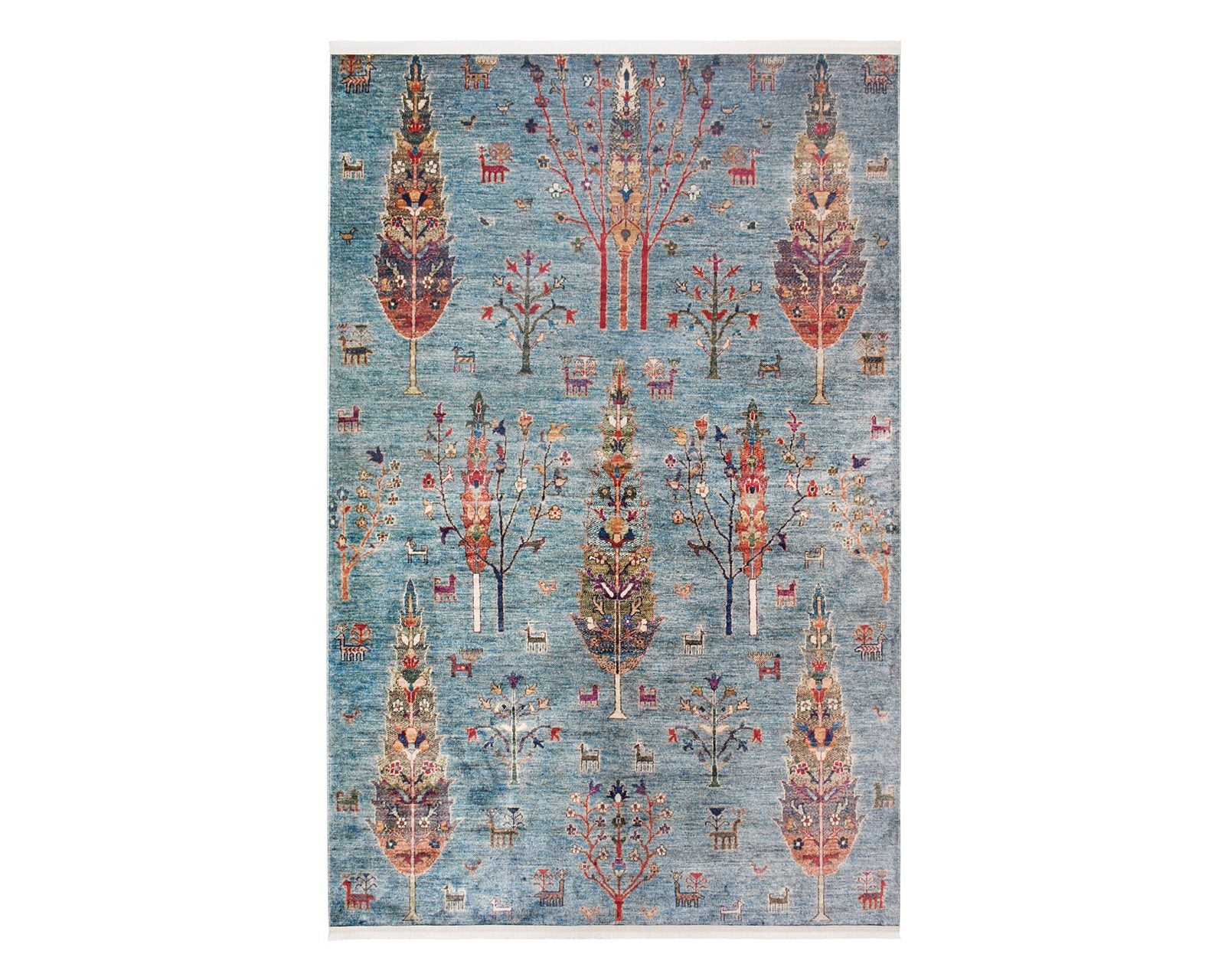 Antique Aqua Dark Rug - Full View | Artistry Home