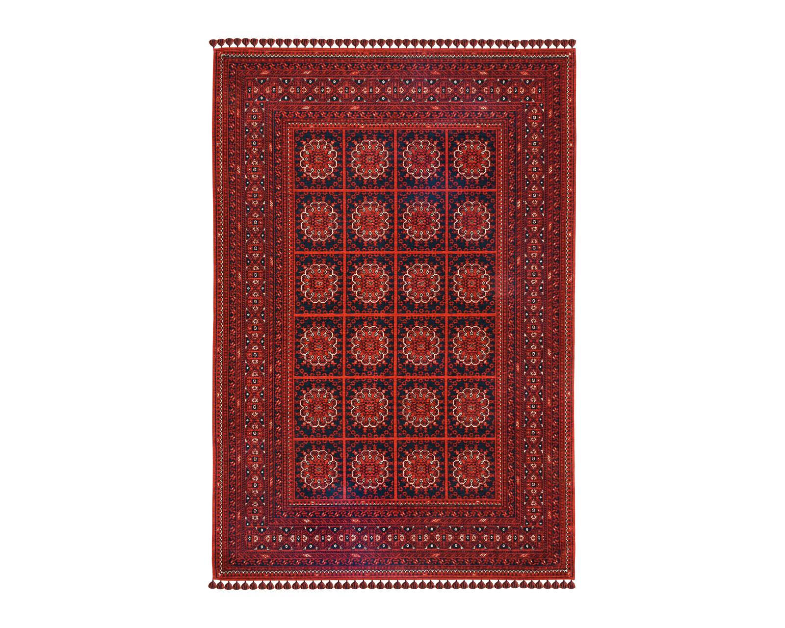 Afghan Flame Rug - Full View | Artistry Home