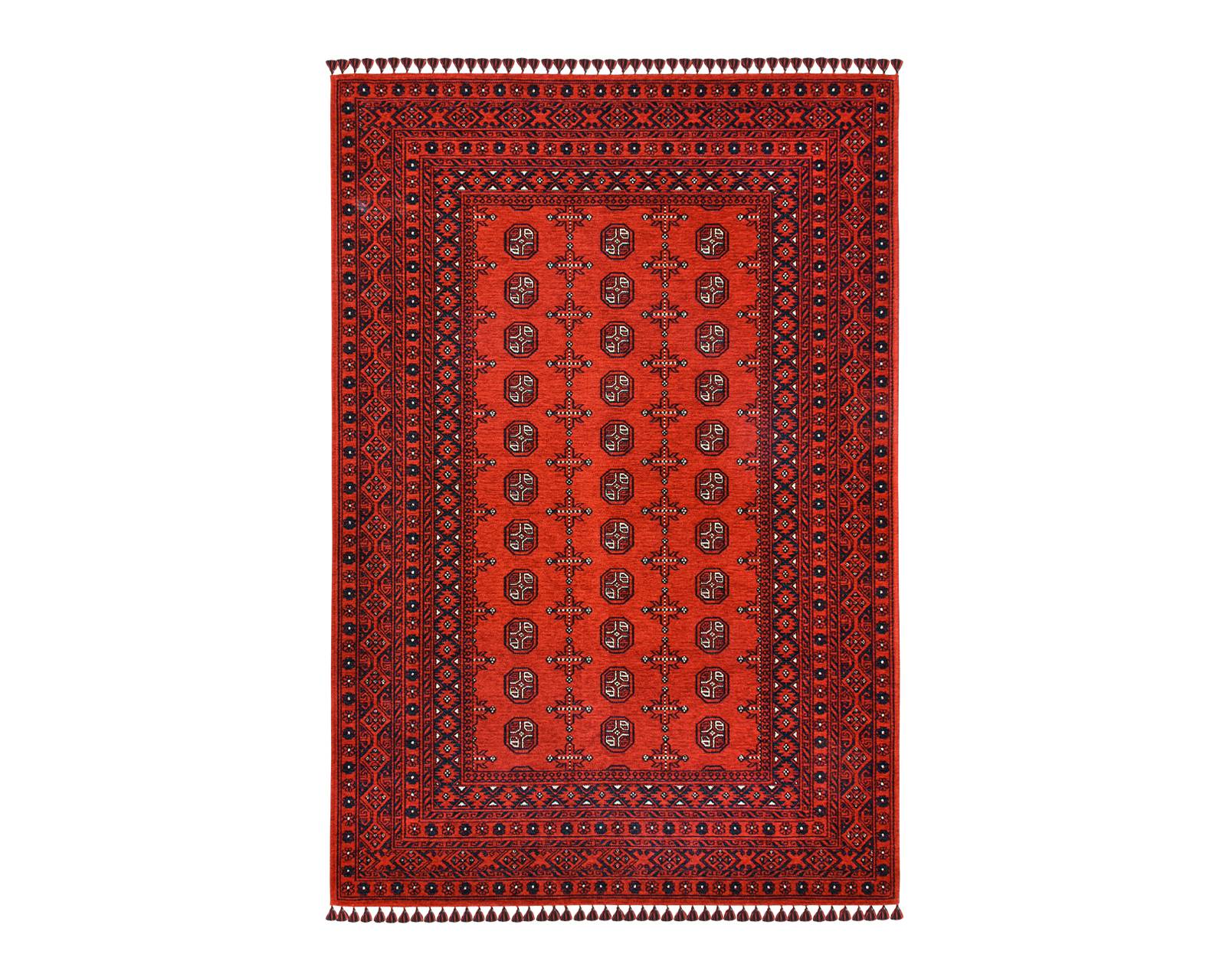 Afghan Cherry Rug - Full View | Artistry Home
