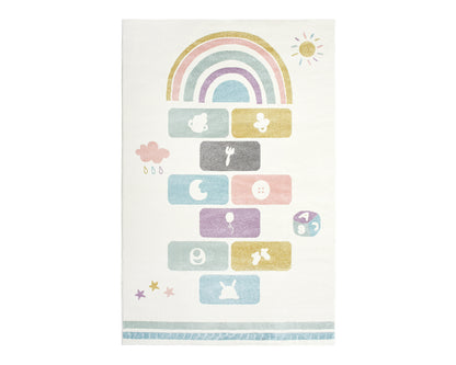 Pastel Hopscotch Rug - Full View | Artistry Home