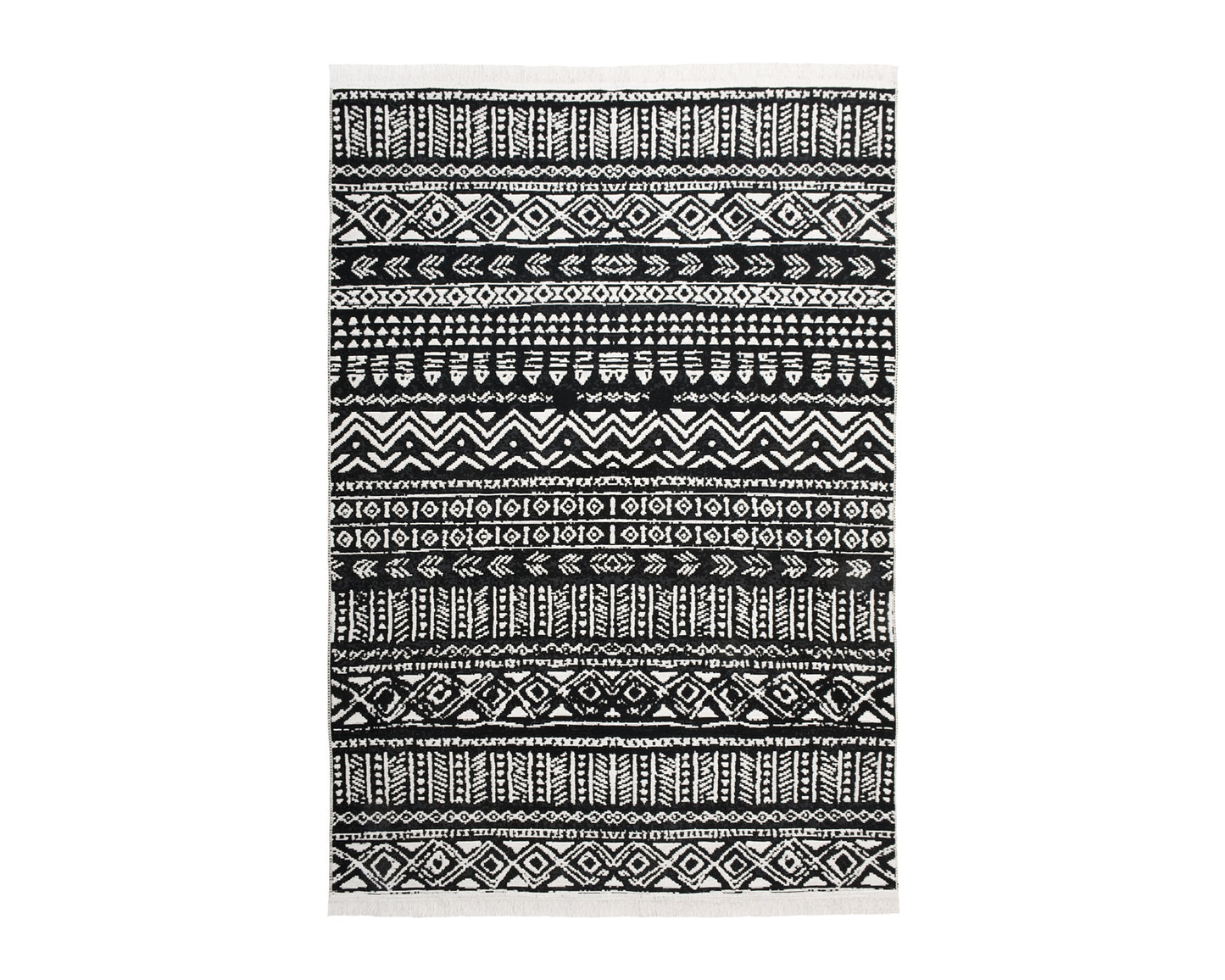Arya Black Rug - Full View | Artistry Home
