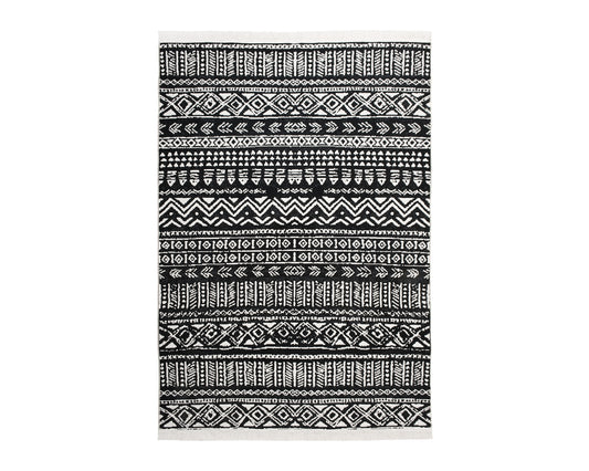 Arya Black Rug - Full View | Artistry Home