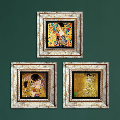 Gustav Klimt Trio Natural Stone Wall Art | Artistry Home