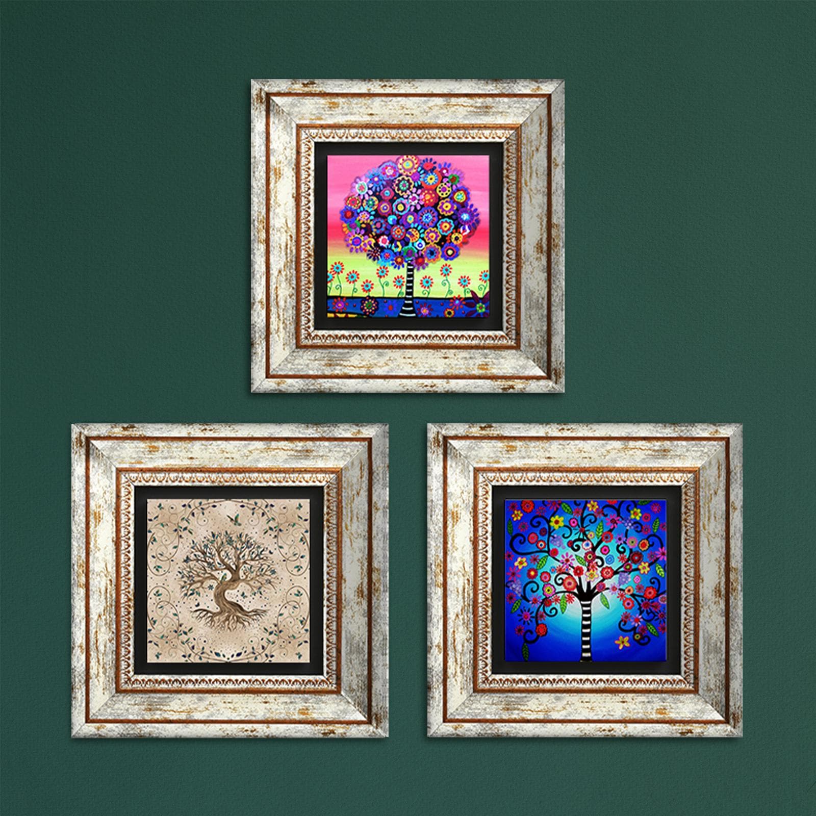 Tree Of Life Trio 2 Stone Wall Art | Artistry Home
