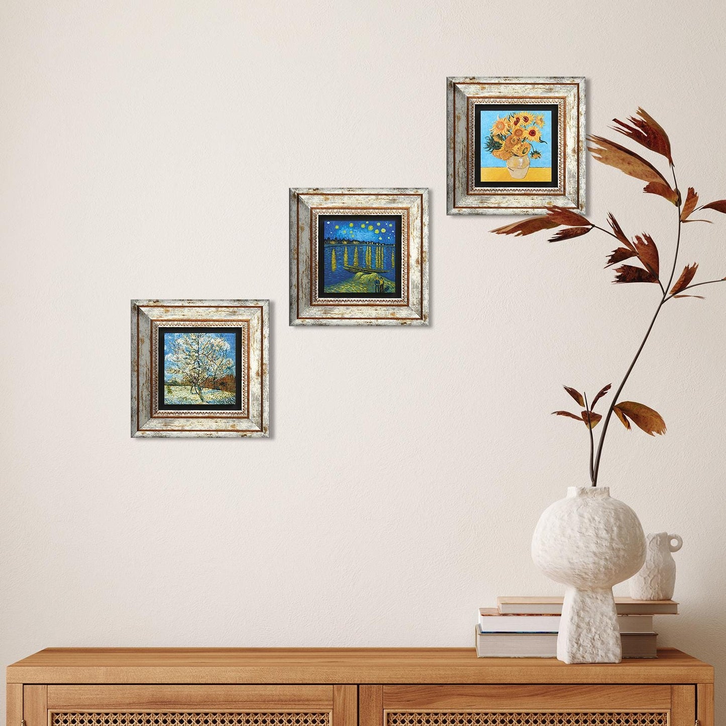 Van Gogh Trio Natural Stone Wall Art - Handmade | Artistry Home