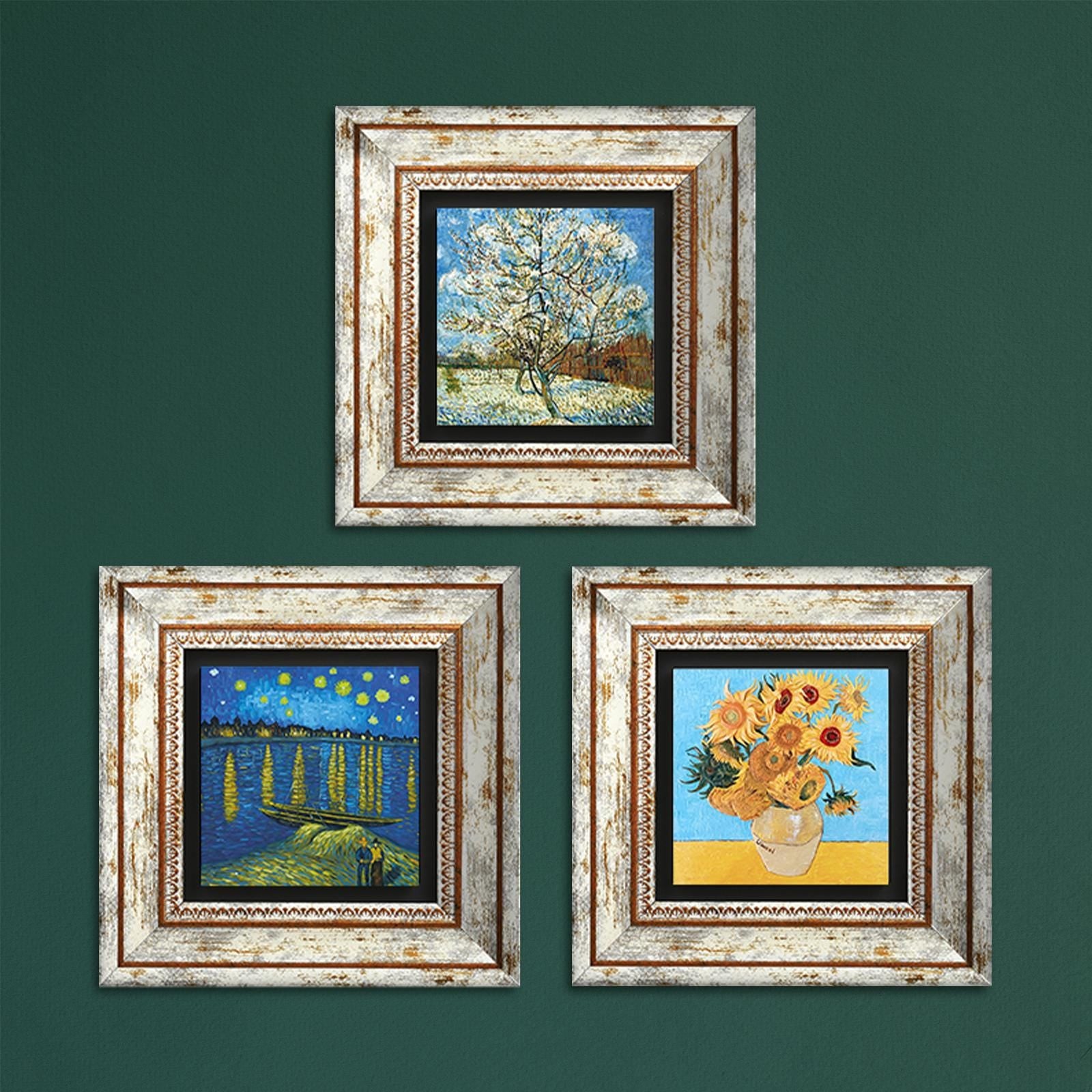 Van Gogh Trio Natural Stone Wall Art | Artistry Home