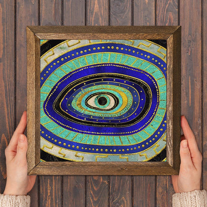 Evil Eye Nazar Natural Stone Wall Art - Natural Stone | Artistry Home