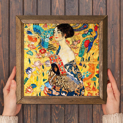 Gustav Klimt Art Lady Stone Wall Art - Natural | Artistry Home
