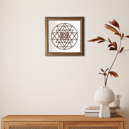 Sri Yantra Natural Stone Wall Art - Lion Lizard | Artistry Home