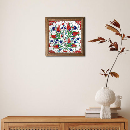 Tile Art Tulip Natural Stone Wall Art - Handmade | Artistry Home