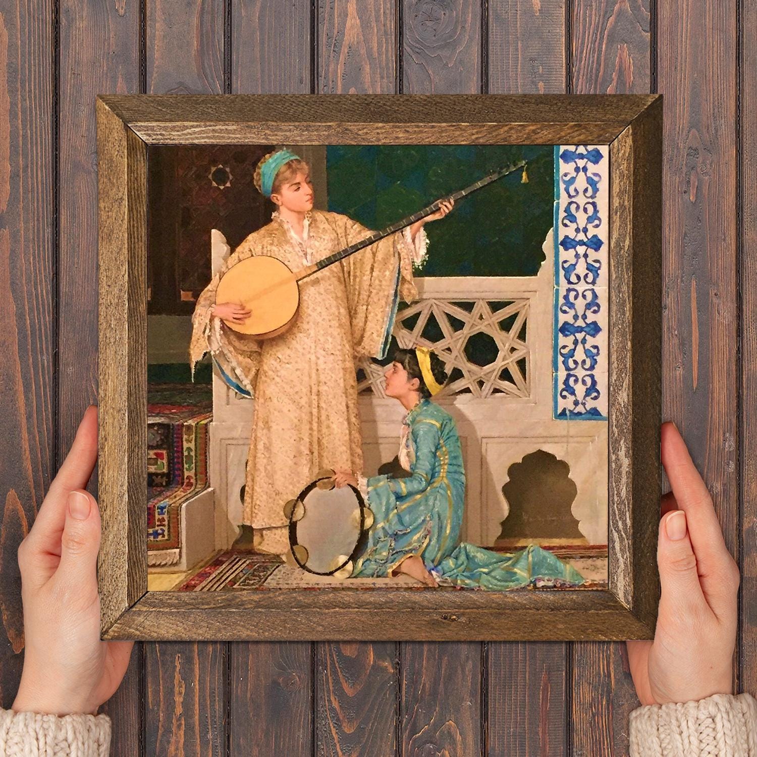 Two Musician Girls Natural Stone Wall Art - Natural Stone | Artistry Home