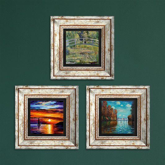 Claude Monet Trio Natural Stone Wall Art | Artistry Home
