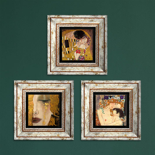 Gustav Klimt Masterpieces Trio Stone Wall Art | Artistry Home