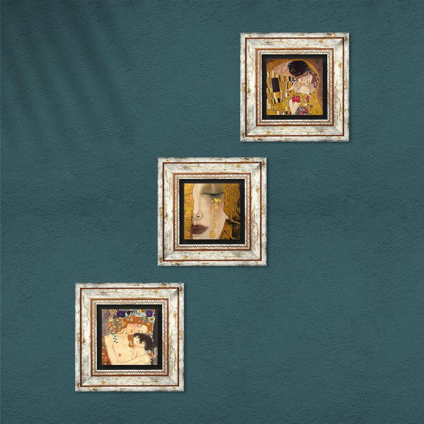 Gustav Klimt Masterpieces Trio Stone Wall Art - Handmade | Artistry Home