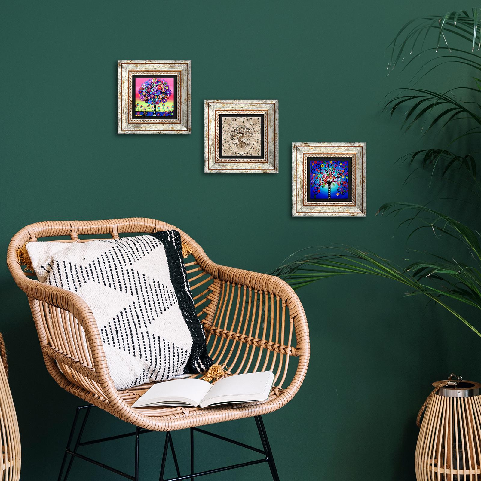 Tree Of Life Trio 2 Stone Wall Art - Natural Stone | Artistry Home