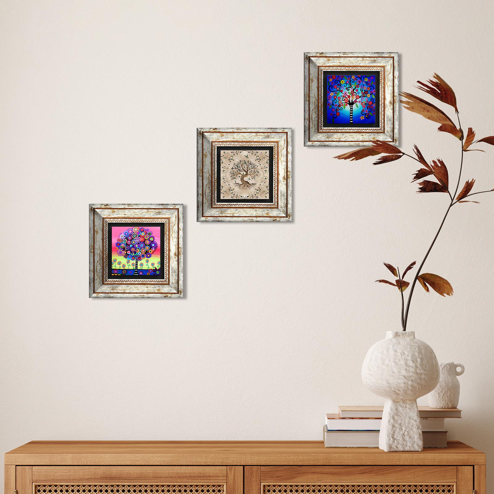 Tree Of Life Trio 2 Stone Wall Art - Handmade | Artistry Home