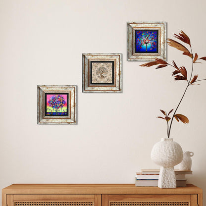 Tree Of Life Trio 2 Stone Wall Art - Handmade | Artistry Home