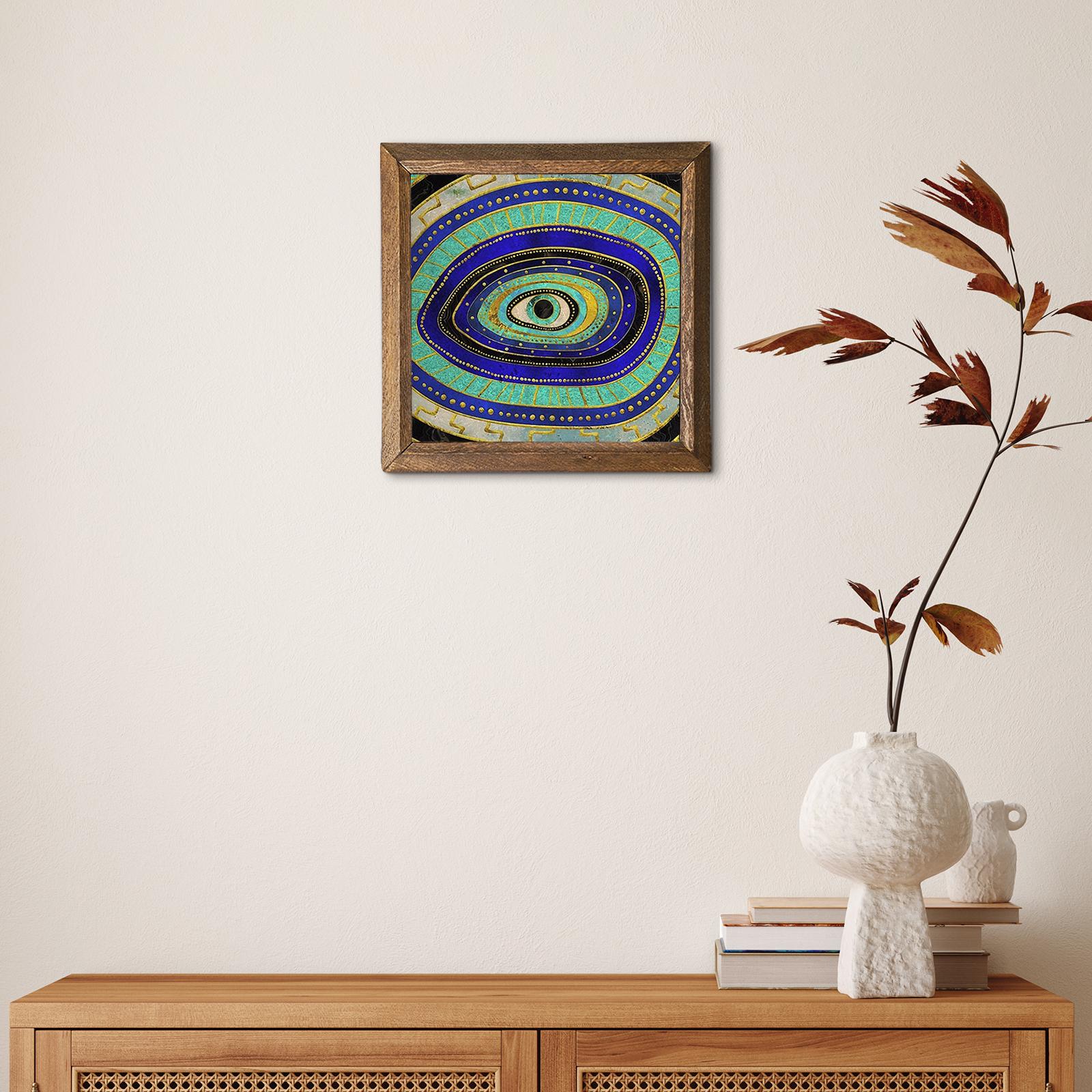 Evil Eye Nazar Natural Stone Wall Art - Handmade | Artistry Home