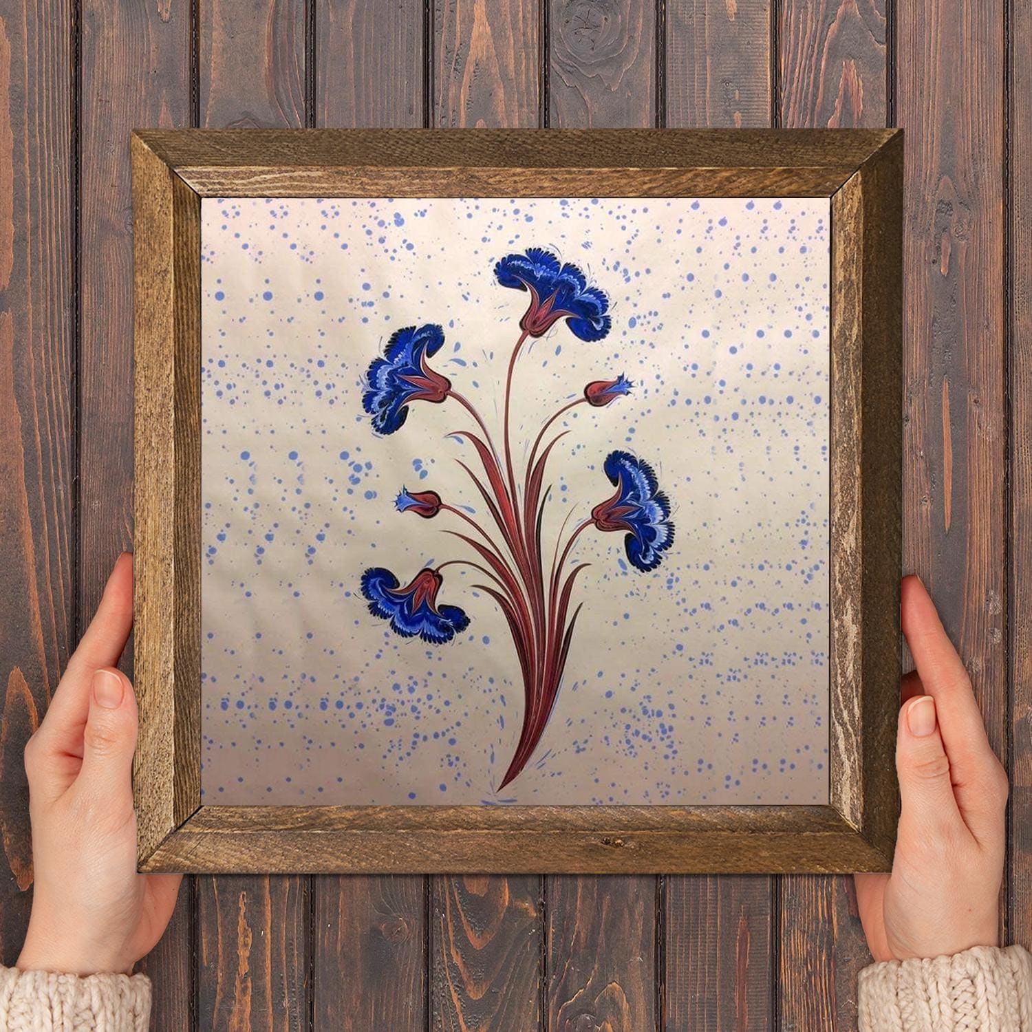 Marble Art Flower Natural Stone Wall Art - Natural | Artistry Home