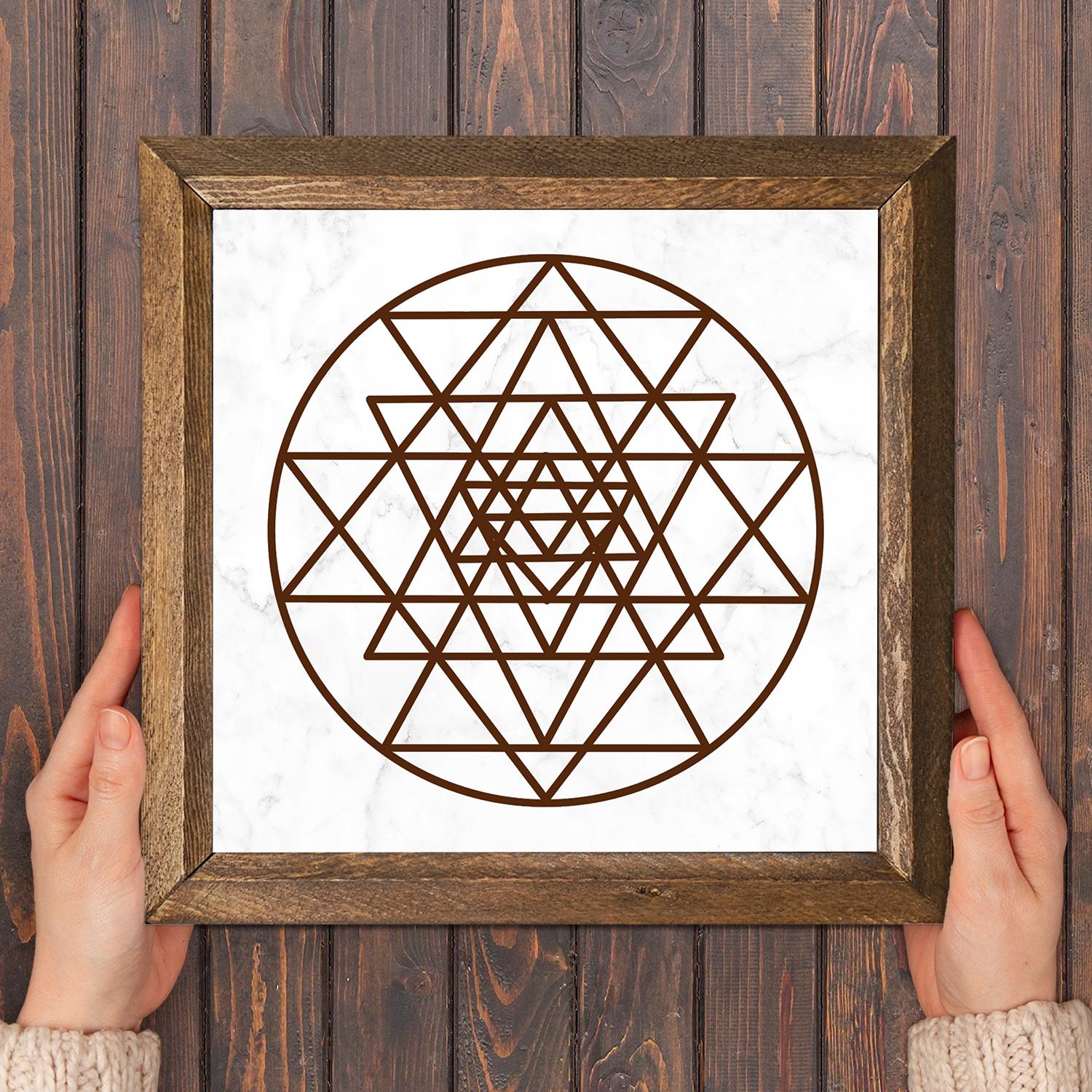 Sri Yantra Natural Stone Wall Art - Natural Stone | Artistry Home