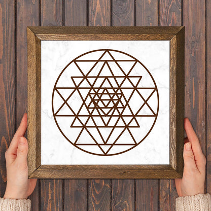 Sri Yantra Natural Stone Wall Art - Natural Stone | Artistry Home