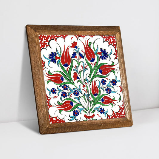 Tile Art Tulip Natural Stone Wall Art - Spiritual | Artistry Home