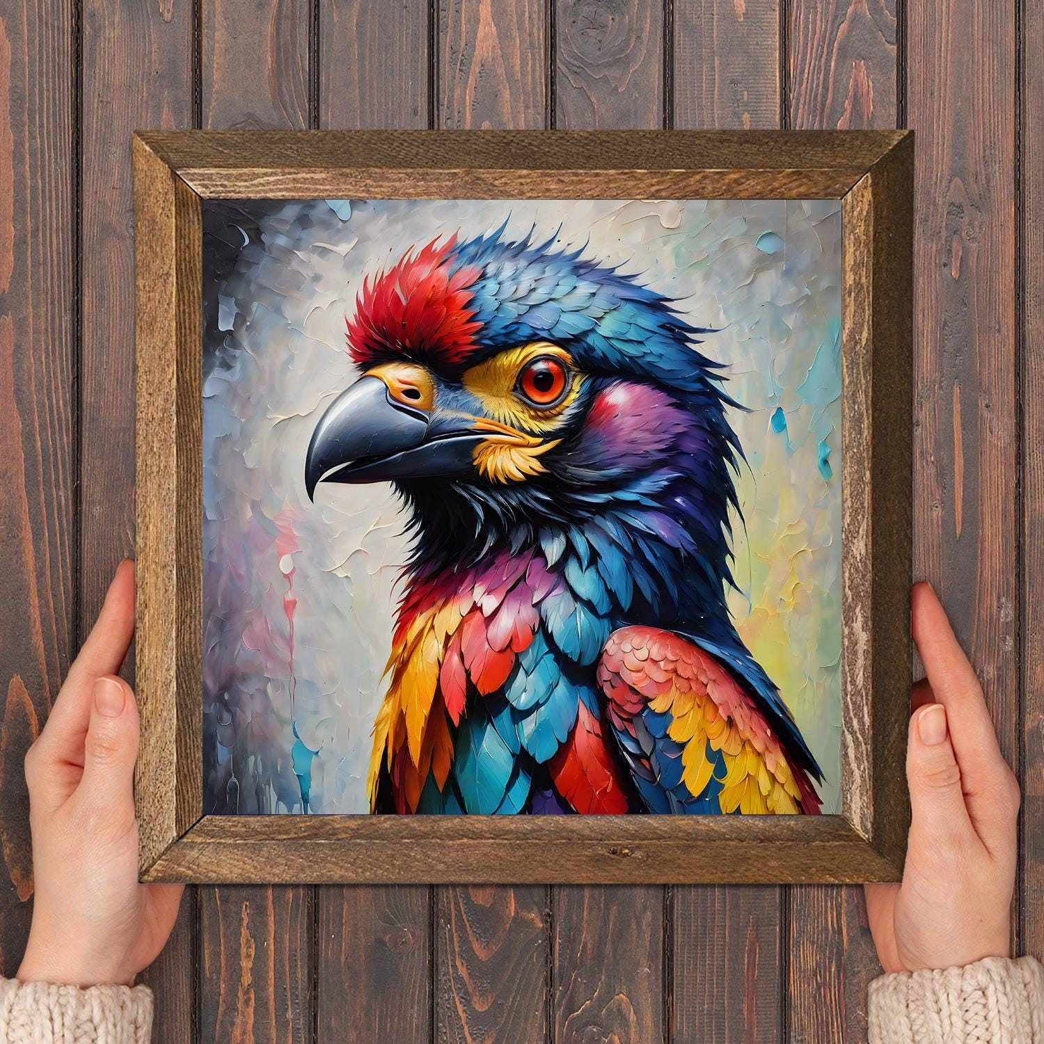 Parrot In Colour Natural Stone Wall Art - Natural | Artistry Home